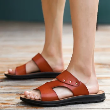 Mehko moški sandali Nošenje Poletje Moda Vzročno Plaži Čevlji za Moške Sandale Udobno Dihanje Copate za Moški sandali