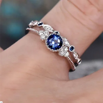 Novo 925 anel de prata esterlina incrustada esmeralda zircão anel de casamento anel feminino alta jóias presente