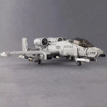 Thunderbolt II A10 Borec Jet Letalo gradnika 3D Model Vojaške Vrsto Opeke Igrače Za Otroke, Božična Darila, 961Pcs