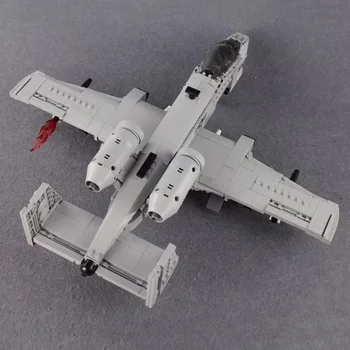 Thunderbolt II A10 Borec Jet Letalo gradnika 3D Model Vojaške Vrsto Opeke Igrače Za Otroke, Božična Darila, 961Pcs