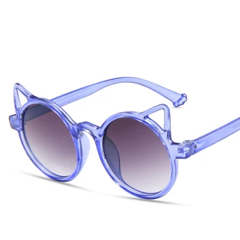 Elbru Nova Otroška Moda Okrogla sončna Očala Otrok Luštna Mačka Ušesa Prosojni Barvi Objektiv Sončniki UV400 sončna Očala Za Fantje Dekleta