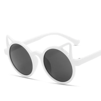 Elbru Nova Otroška Moda Okrogla sončna Očala Otrok Luštna Mačka Ušesa Prosojni Barvi Objektiv Sončniki UV400 sončna Očala Za Fantje Dekleta