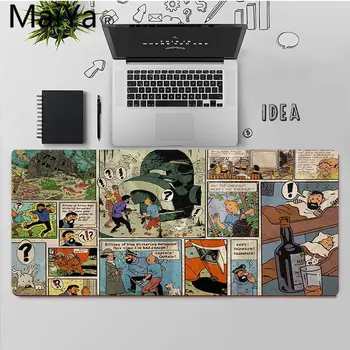 Maiya Visoke Kakovosti Adventures of Tintin Gume Miško Trajne Namizje Mousepad Brezplačna Dostava Velik Miško, Tipke Tipkovnice Mat