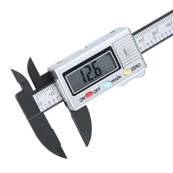 100 mm LCD-Digitalni Elektronski Ogljikovih Vlaken Vernier Kaliper Merilnik Mikrometer
