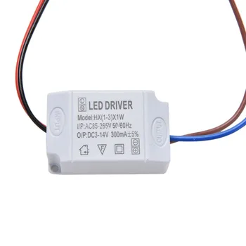 Razsvetljava Elektronski Transformator LED Napajanje Voznik Adapter 3X1W Preprost AC 85V-265V DC 3-14V 300mA LED Trak Voznik