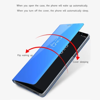 Ogledalo Flip usnjena torbica Za Samsung A10 Primeru nazaj primeru telefon Za Samsung Galaxy A10 10 SM-A105F A105 A105F Pokrov