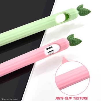 Mehke Silikonske Srčkan Zelenjave Obliko Zaščitna Primeru Cover za Apple Svinčnik 1/2