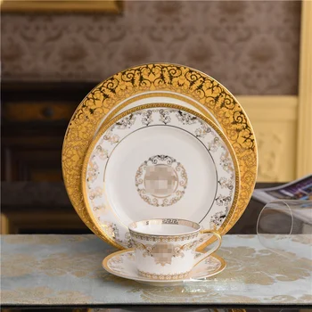 Evropski posode za gospodinjstvo model med tablice, tablice Zahodni krožniku zrezek ploščo kosti porcelana nastavite čezmejni trgovini