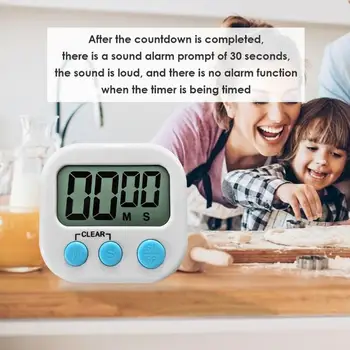 1PC Digitalni Kuhinjski Timer Mini LCD Big Mest Glasen Alarm Magnetna Podloga za Stojalo, Alarm, Odštevalnik Za Kuhanje, Peko in Športne Igre