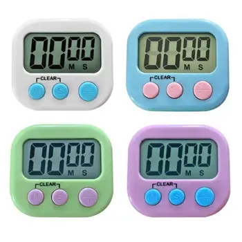 1PC Digitalni Kuhinjski Timer Mini LCD Big Mest Glasen Alarm Magnetna Podloga za Stojalo, Alarm, Odštevalnik Za Kuhanje, Peko in Športne Igre