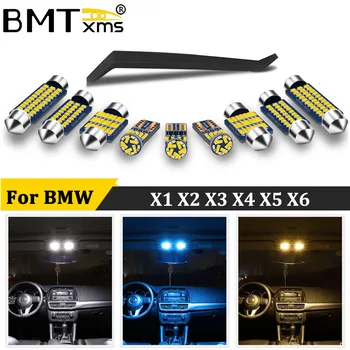 BMTxms Za BMW X1 (E84 F48 X2 F39 X3 E83 F25 X4 F26 X5 E53 E70 X6 E71 E72 Canbus Zaprtih prostorih LED Vozila Znotraj Zemljevida Svetilka, Komplet Brez Napake