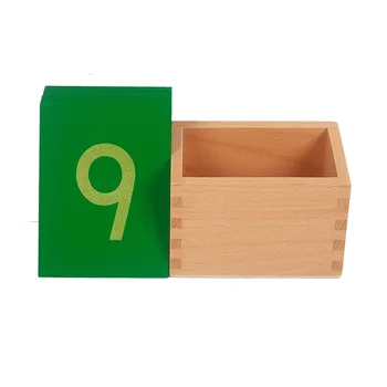 Montessori Matematiko Pripomočki, Lesene šmirgl papir Digitals Številke 0-9 Zelene plošče z Bukovega Lesa Polje Igrače za Otroke Predšolske Vzgoje