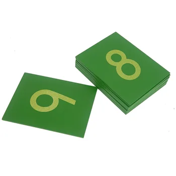 Montessori Matematiko Pripomočki, Lesene šmirgl papir Digitals Številke 0-9 Zelene plošče z Bukovega Lesa Polje Igrače za Otroke Predšolske Vzgoje
