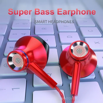 HANTOPER Professional Metal Žične Slušalke V Ušesa Slušalke 3.5 mm Heavy Bass Kakovosti Zvoka, Glasbe, Športa Slušalke Za iPhone Xiaomi