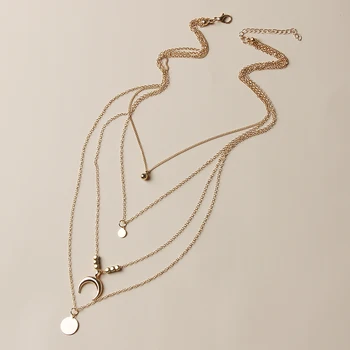 ženske ogrlica moda 2020 Večplastne Seksi nakit Polmeseca obesek verige ogrlica za ženske, darila za novo leto