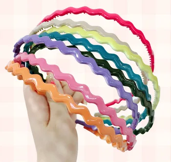 Akril Plastičnih Val Slog Hairband Lase Obroče za Dekle Chidren Moda Glavo Las Band Pribor za Lase Okraski