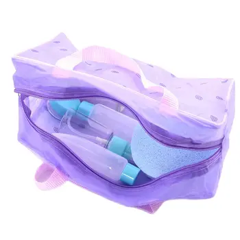 1PC Nepremočljiva Pregleden Kozmetični Torba Ženske Cvetlični PVC Potovanja Toaletnih Kopanje Vrečko za Shranjevanje Make Up Organizator Vrečko 5 Barv