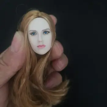 1/6 ženska lutka modre oči presajanje las žensko glavo carving Evropski in Ameriški ženski glavo carving 12 inch ženska lutka uspeha