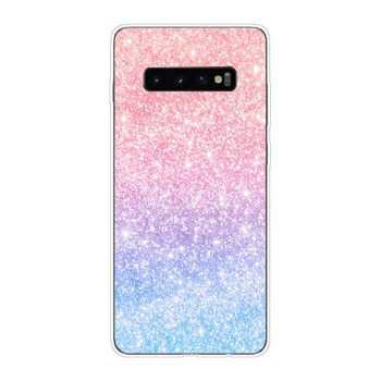 347FG roza, bela, modra marmor Mehak Silikon Tpu Kritje velja za Samsung Galaxy A01 A10 M11 M21 S10 S20 J1 2016 Plus primeru