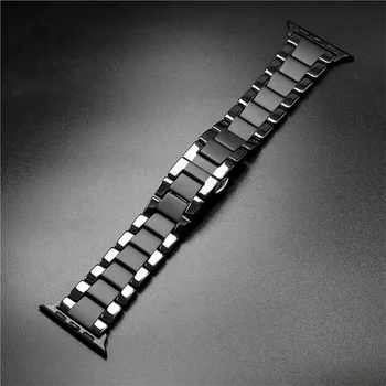 Keramični Trak za Apple Watch Band 44 mm 40 mm 42mm 38 mm Pribor iz Nerjavečega Metulj sponke zapestnica iWatch serije 6 se 5 4 3