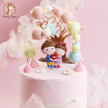 Fant dekle nekaj smole Happy birthday predlog risanka lutka torto dekoracijo Poroke Nevesta Stranka torto toppers, Pecilni Ljubezen Darila
