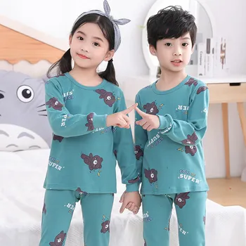 TUONXYE Fantje Dekleta Pižame Določa Otrok Avtomobilov Bombaž Otroci Dolge Rokave Pijama Baby Sleepwear Oblačila More