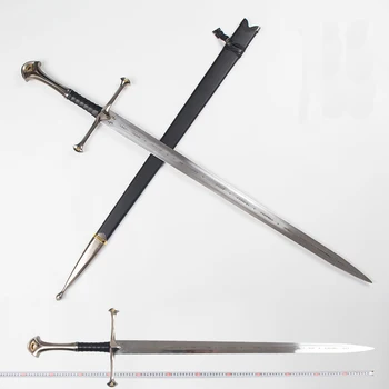 Aragorn II Narthil Dolgi Meč Dolžine 132cm Teža 2,6 kg iz Nerjavečega Jekla, Doma Pohištvo Brezplačno Dekoracijo Plank