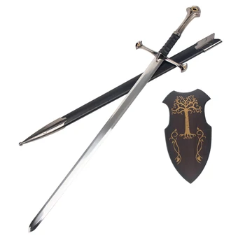 Aragorn II Narthil Dolgi Meč Dolžine 132cm Teža 2,6 kg iz Nerjavečega Jekla, Doma Pohištvo Brezplačno Dekoracijo Plank