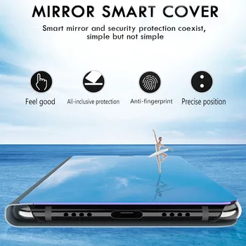 Za Samsung Galaxy A72 5G Primeru Ogledalo Flip Magnetni Primeru Za SamsungA72 Sumsung A 72 Telefon Pokrov Stojala za Knjige Coque Fundas