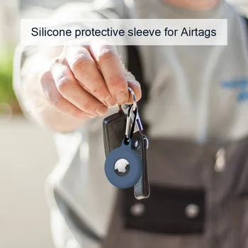 Ohišje Za AirTags Tekoči Silikon Zaščitni Rokav Za Apple Airtags Lokator Tracker Anti-Izgubljeno Napravo Keychain Zaščitni Rokav