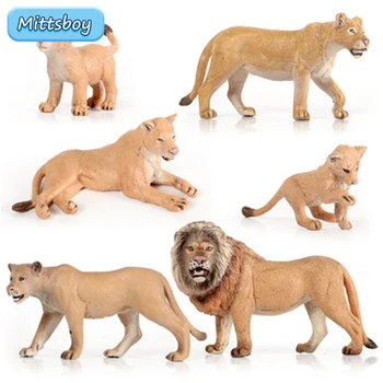 Microscape Simulacije Divje Živali Zoo Model Igrača Nastavite Afriški Moški lev Akcijska Figura, Spoznavanja Izobraževalne Igrače za Otroke Darila
