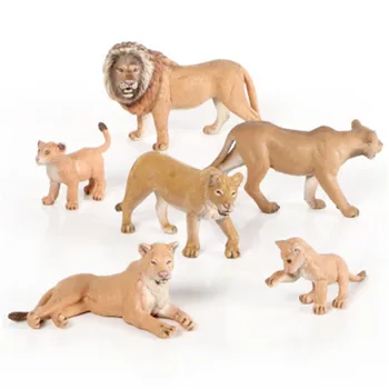 Microscape Simulacije Divje Živali Zoo Model Igrača Nastavite Afriški Moški lev Akcijska Figura, Spoznavanja Izobraževalne Igrače za Otroke Darila