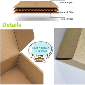 5pcs Kraft Polje Debelo Paket Karton Majhno Darilo Polje Reciklirati Mailer Pakiranje Škatle Padec Ladijskega prometa