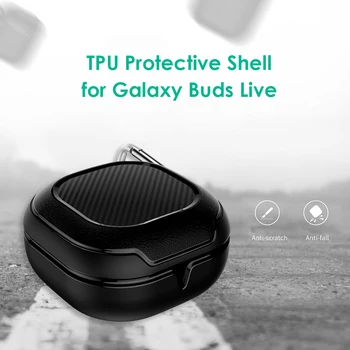 Brezžične Slušalke Zaščitno torbico Vrečko TPU Zaščitna Primeru Pokrov z Carabiner za Samsung Galaxy Brsti Pro Brsti v Živo
