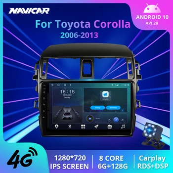 2DIN Android 10.0 avtoradia Za Toyota Corolla 10 E140 E150 2006-2013 Večpredstavnostna Video Predvajalnik Navigacija GPS Vodja Enote 2DIN DVD