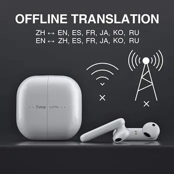 TimeKettle M2 Simultani Prevajalec Slušalke Poslovno Tolmačenje Slušalke Potovanja Podpora 40 Prevoda Čepkov