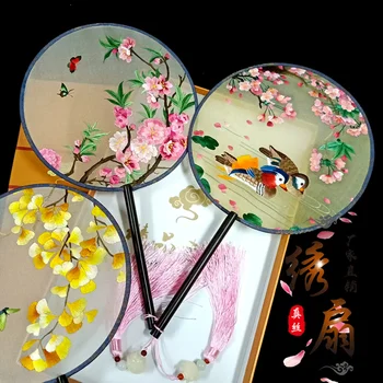 Vezenje končnih izdelkov fan /Suzhou ročno vezenje vezenje / svila dekorativno slikarstvo/ Kitajske tradicionalne umetnosti
