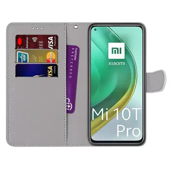 Telefon Primeru Za Xiaomi Mi 10T Pro Primeru Flip Usnjena Denarnica, Telefon Kritje Za Xiaomi Poco X3 NFC M3 Primeru