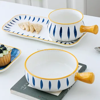 Japonski zajtrk ploščo ustvarjalne ena oseba hrane keramično ploščo gospodinjski sladica skledo zahodni ploščo pribor set