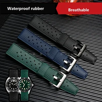 Premium Razreda Tropic Fluor Kavčuk watchband Za seiko SRP777J1 SKX Watch Band Potapljanje Nepremočljiva Zapestnica 20 22 mm trakovi