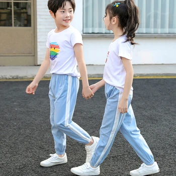 Otrok bombaž komar-dokazilo hlače so ohlapno za fante in dekleta, in nosijo tanke priložnostne hlače poleti